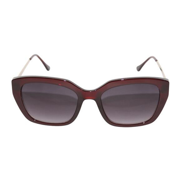 OSSE Burgundy Brown Gold Cateye Sunglasses main image 9